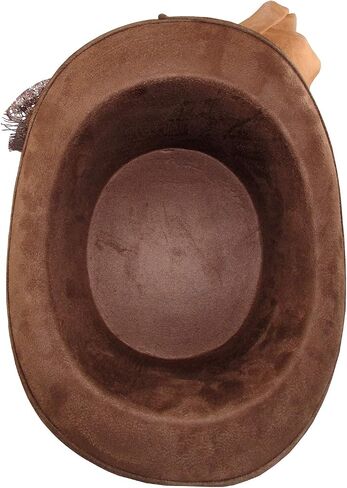 Deluxe Velvet 4.25 Inch Steampunk Top Hat with Removable Goggles in Saudi Arabia