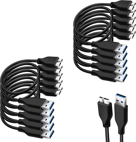 High Speed USB 3.0 Cable A to Micro B for Portable External Hard Drives (SaiTech IT-014) in Kuwait