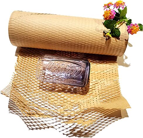 Yens Honeycomb Packing/Wrapping Paper Roll 12" x 100 ft for Moving Shipping Packaging Gifts Bonus Fragile Stickers in Saudi Arabia