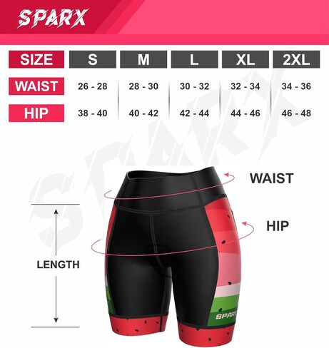 شورت Triathlon للسيدات من Sparx Performance شورت ثلاثي للدراجة مقاس 7 بوصات in Kuwait