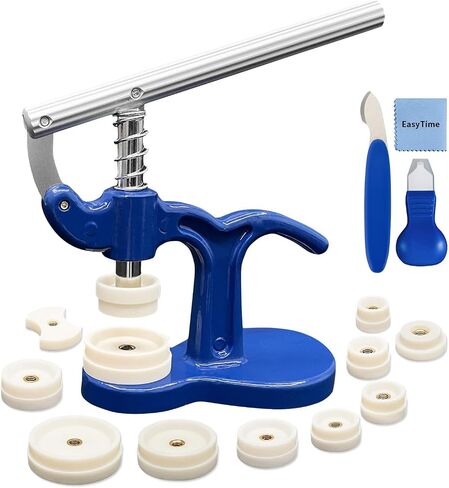 Watch Repair Press Tool Set: EasyTime Watch Repair Kit 16pcs Suitable for Size 18mm to 50mm with Watch Case Open Pry Case Closer for Battery Replacement in Kuwait