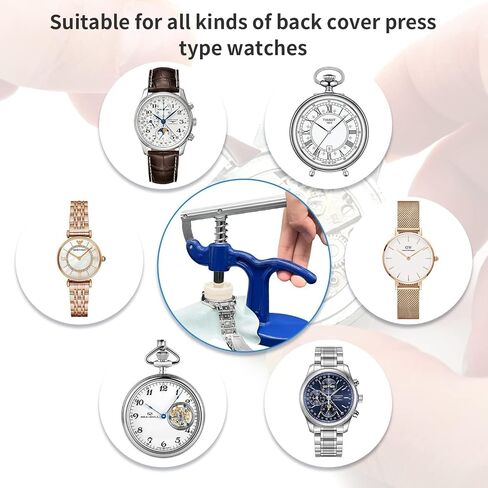 Watch Repair Press Tool Set: EasyTime Watch Repair Kit 16pcs Suitable for Size 18mm to 50mm with Watch Case Open Pry Case Closer for Battery Replacement in Kuwait