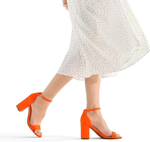 COASIS Women's Chunky Block Heels Open Toe Ankle Strap 3.5 Inch Heeled Sandals in Saudi Arabia
