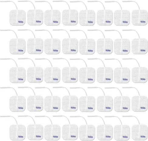 TENS Electrodes, Value Wired Replacement Pads for TENS Units, 20 TENS Unit Electrodes (2in x 2in, 20 Pack) Discount TENS Brand in Kuwait