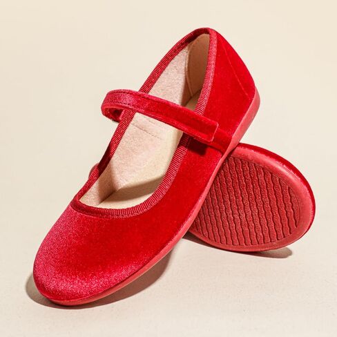 Childrenchic Mary Jane Flats with Hook and Loop Straps – Girls' Shoes for School, Weddings and Casual Wear in Kuwait