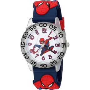 Marvel Spider-Man Kids' Plastic Time Teacher Analog Quartz 3D Strap Watch