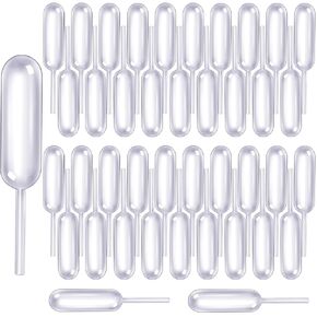 Teenitor Plastic Pipettes Squeeze Dropper Disposable 4ml 100pcs/set Mini Flavor Injector for Chocolate Strawberries Ice Cream Mini Cakes