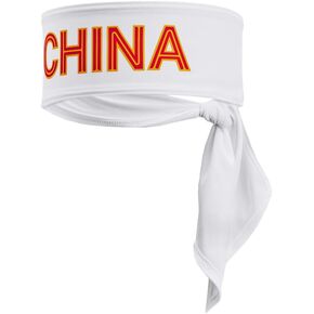 Under Armour Adult Tie Headband , Red (600)/White , One Size Fits All