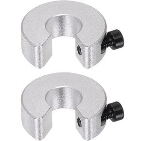 HARFINGTON 2pcs Shaft Collar Set for Linear Rail SBR30, Clamp-on Shaft Collar with Set Screw 30mm Bore, 30mm OD, 10mm Thickness, Aluminum All in One Shaft Clamping Collars, Anodization