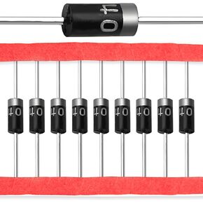 (Pack of 100 Pieces) Chanzon 1N4001 Rectifier Diode 1A 50V DO-41 (DO-204AL) Axial 4001 IN4001 1 Amp 50 Volt Electronic Silicon Doorbell Diodes