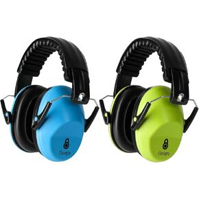Floriogra 𝟐 𝐏𝐚𝐜𝐤 Kids Noise Reduction Ear Muffs Hearing Protection, Noise Cancelling Headphones for Kids, Soft Wide Headband for Monster Trucks, Studying, Mowing, Show, Autism