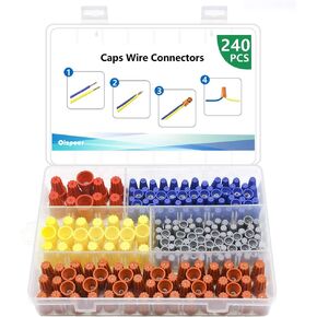 330 Pcs Wire Connectors Nuts Kit - Electrical Twist Wiring Splice Screw Caps Assortment