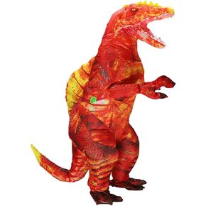 MXoSUM Inflatable Dinosaur Costume Blow up Spinosaurus Costumes for Adults Fancy Dino Onesies Party Halloween Cosplay Costume