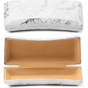 Face Shadow Glasses Case Hard Shell Light Portable Eyeglass Case PU Leather Magnetic Closure Sunglasses Case
