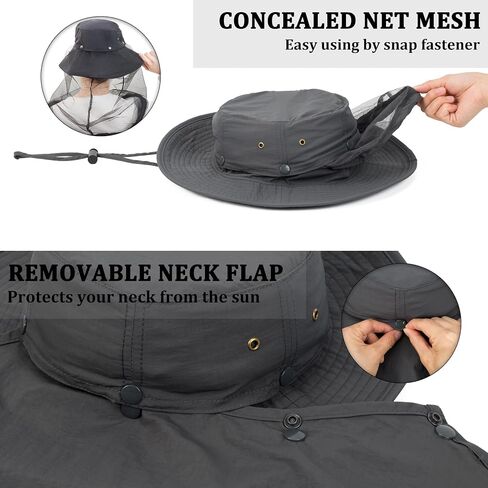 Palmyth Head Net Hat, Sun Hat Safari Hat in Kuwait