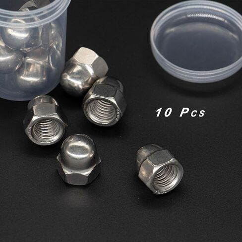 50pcs 10#-24 Acorn Cap Nuts, INCONTESTA 304 Stainless Steel Hex Acorn Cap Nut, Decorative Round Head Cover Dome Nuts in Kuwait