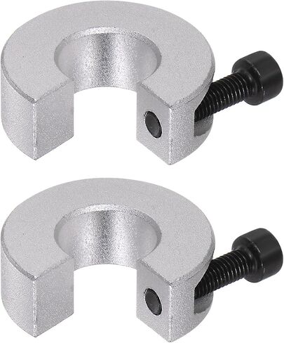 HARFINGTON 2pcs Shaft Collar Set for Linear Rail SBR30, Clamp-on Shaft Collar with Set Screw 30mm Bore, 30mm OD, 10mm Thickness, Aluminum All in One Shaft Clamping Collars, Anodization in Kuwait