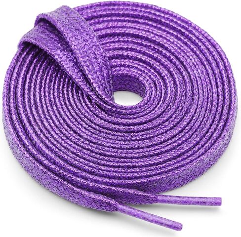 Flat Shiny Metallic Glitter Shoelaces Sequin Flat Shoe Strings[2 Pair] in Kuwait