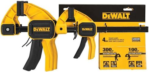 DEWALT Bar Clamp with Trigger, Medium, 12-Inch, 2-Pack (DWHT83158) , Yellow in Saudi Arabia