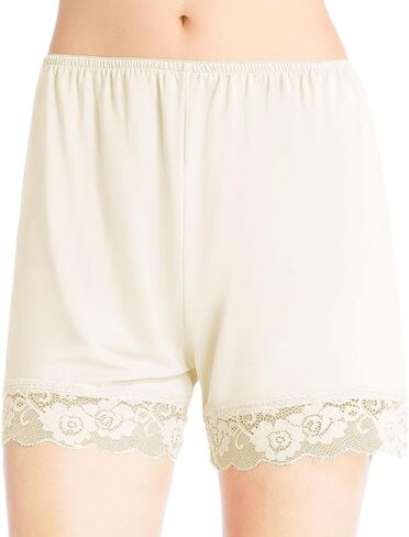 سراويل Subuteay Bloomers للنساء مضادة للاحتكاك، سراويل قصيرة فضفاضة مع زخرفة من الدانتيل لمنتصف الفخذ in Kuwait