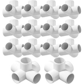 14PCS 5-Way PVC Fittings, 3/4Inch Elbow PVC Fitting SCH40 PVC Pipe Fitting Heavy Duty PVC Furniture Grade Fitting Connectors for Water Supplies Build PVC Furniture DIY Garden Shelf Greenhouse