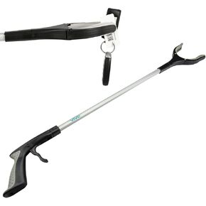 Vive Reacher Grabber Tool - 32" Extra Long Pickup Aid (2 Pack) - Trash Picker Upper, Rotating Hand, Heavy Duty Grip Arm - Reaching Assist for Litter, Elderly, Garden Nabber, Disabled, Handicap Arm