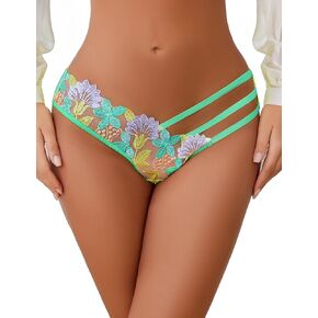 Avidlove Sexy Panties for Women Butterfly Embroidered Underwear Mesh Panties Pack