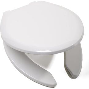 Comfort Seats C2200OS00 Jones Stephens Slow Close Premium Plastic Open Front Elongated Toilet Seat, White