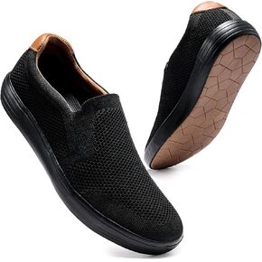 konhill Men's Breathable Walking Shoes - Tennis Casual Slip on Athletic Sneakers