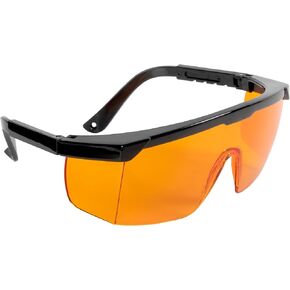 Professional UV Light Safety Glasses - One Size Fits All Polycarbonate Shatterproof UVC Protection Goggles for Blocking up to UV 400 Rays and Blue Light - ANSI Z87.1 Approved with Yellow Tint Lens