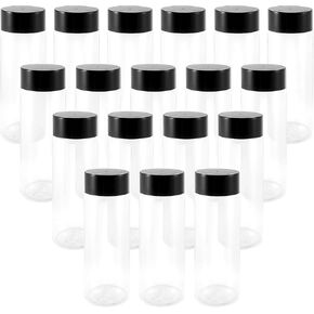 MAHIONG 18 PCS 17 Oz Bulk Empty Sensory Bottles, Plastic Juice Bottles with Caps, Reusable Clear Drink Containers, PET Water Bottles for Juice Milk Homemade Beverages