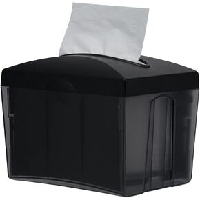 Restaurantware 7 Inch x 6.5 Inch Napkin Holder, 1 Rectangle Napkin Dispenser - Tabletop, Easy Access, Black Plastic Commercial Napkin Dispenser, Refillable, For Countertops