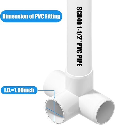ايبيش وصلات كوع 5 اتجاهات 3/4 انش، 14 قطعة من بلاستيك PVC SCH40 وصلات تركيب شديدة التحمل من بلاستيك PVC لمستلزمات المياه وبناء الاثاث والحديقة والصوبة الزراعية in Saudi Arabia
