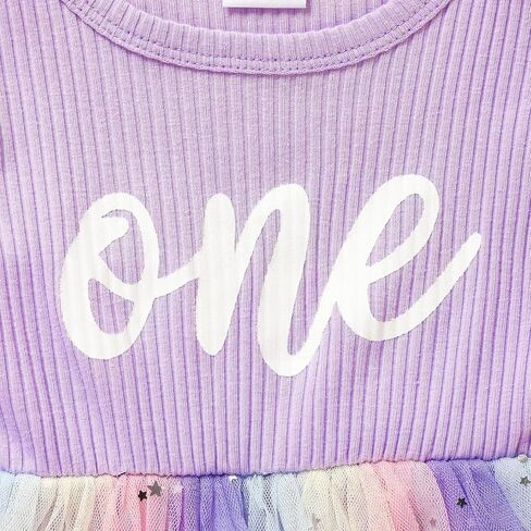 GRNSHTS Baby Girl 1st Birthday Outfits Ribbed Tulle Romper Princess Cake Smash Photo Shoot Clothes+Headband in Saudi Arabia