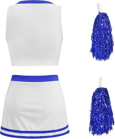 Cheerleader Costume for Women Sexy Cheerleading 3pcs Halloween Costumes Cheer Outfit for School Musical Party in Saudi Arabia