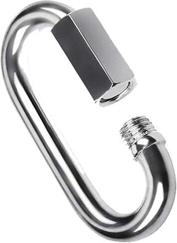 Quick Link, 304 Stainless Steel D Shape Locking Carabiner Heavy Duty Repair Link Pets Keychain for Outdoor Traveling Equipment in Kuwait