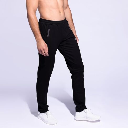 SCR 30/33/36 Inseam Mens Sweatpants with Pockets Tapered Joggers Men Slim Fit Open Bottom Pants Tall, Extra Long in Kuwait