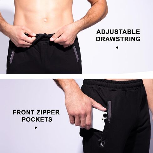 SCR 30/33/36 Inseam Mens Sweatpants with Pockets Tapered Joggers Men Slim Fit Open Bottom Pants Tall, Extra Long in Kuwait