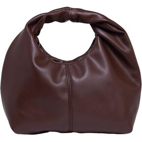 Verdusa Women's Ruched Hobo Mini Handbag Clutch Purse Dumpling Pouch Bag