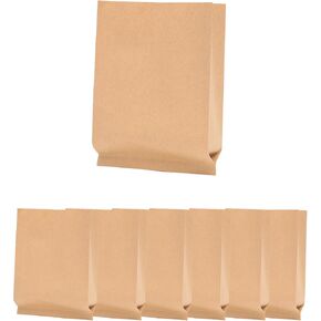 100 Pack Breakfast Paper Bags Deli Bags, 7 x 6.7 inch Kraft Dry Wax Paper Sandwich Bags, Waterproof & Grease-proof Paper Bags for Pastries Pizza Slices Chicken Nuggets Fish Panini Garlic Toast