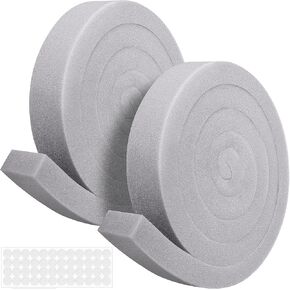2PCS Air Conditioner Foam Tape - 2 x 1 inch x 6.5 Ft AC Foam Weather Stripping- Non-Adhesive Foam Seal Strip with Glue Point for Air Conditioner Door Window Seal