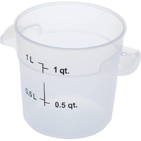Carlisle FoodService Products StorPlus Plastic Round Food Storage Container, 2 Quart, Clear, (Pack of 12)