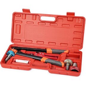iCrimp PEX Expansion Tool Kit with 3/8’’, 1/2’’ & 3/4’’, 1’’ Auto Rotation Expansion Heads, PEX Tubing Cutter, Expansion Ring Removal Tool for Uponor Wirsbo ProPEX, PowerPEX PEX Fittings