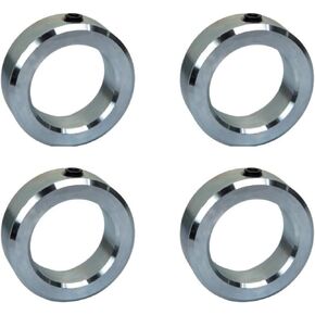 Jeremywell 1/2" Bore Zinc Plated Shaft Collars Set Screws OD 1" Width 7/16" (4 PCS)