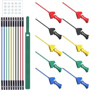 Goupchn 10PCS SMD IC Test Hook Clips Silicone Jumper Wires Test Leads Kit for Logic Analyzer 5 Colors
