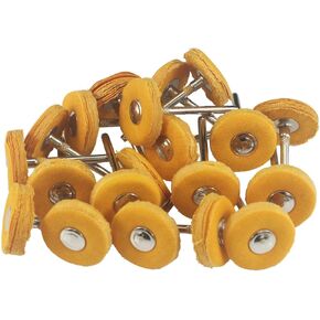 Luo ke 20Pack Compressed Wool Felt Polishing Wheel 3 mm Mandrel Mounted Wool Buffing Wheel for Dremel Rotary Tool