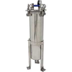 PreAsion #4 Bag Filter Housing 304 Stainless Steel Filter Solid-Liquid Separation Tool 120PSI Industrial Sock Filter 1" Fnpt in/Out Bag Water Filter Purification Equipment