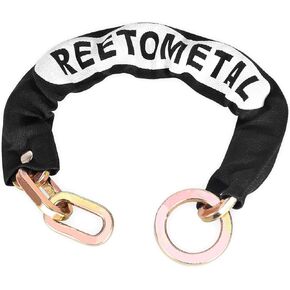 REETOMETAL Extra Long Square Security Chain, Hardened Steel 10 Foot x 5/16 Inch (9mm) Thick Heavy Duty Lock Chain for Motorcycles, Bicycles, Trailers, Containers, Fence, etc.