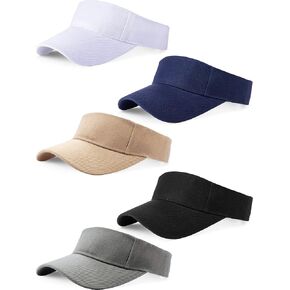 5 Pcs Sports Sun Visor Hats Visor Women Men Golf Visors Hat for Men Adjustable Visor Cap Athletic Visor Hat for Men Women