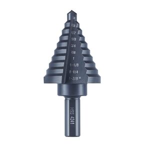 Anfrere 5PCS M2 Step Bits Set, 50 Sizes M2 HSS Step Drill Bits, 1/8"-1-3/8" Unibit Drill Bits Set for Sheet Steel Metal with Storage Case, Multiple Hole Stepped Up Bits Home Tools, 1016